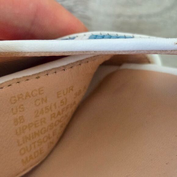 Kate Spade New York Grace Raffia Cork Platform Heels Womens Size 8 Sandal - Picture 10 of 15